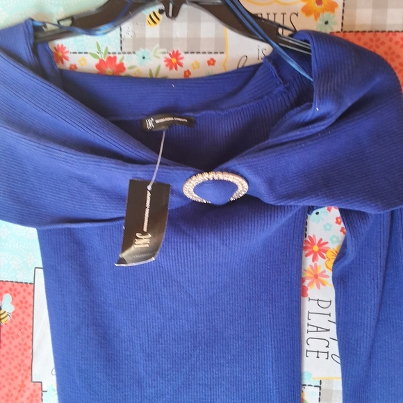 NWT INC EMBELLISHED OFF THE SHOULDER SWEATER - Picture 3 of 11